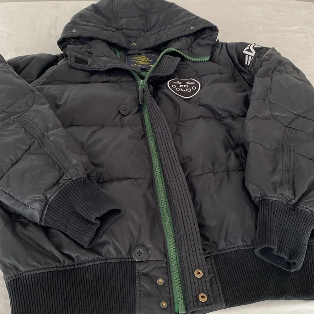 ALPHA INDUSTRIES Combat N-2B Down Parka Black/Forest Green size XXL - Picture 9 of 14